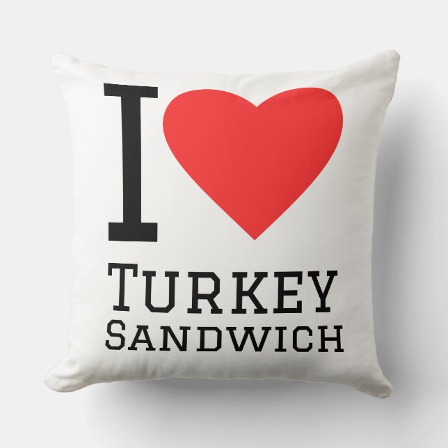 Jag älskar Turkysandwich Kudde (Framsida)