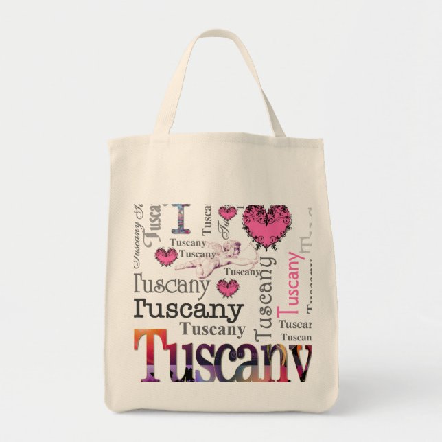 Jag älskar Tuscany Tygkasse (Framsidan)