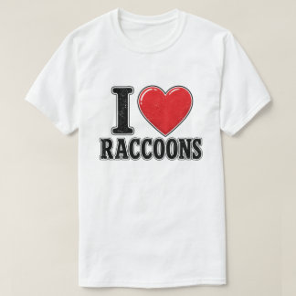 Jag älskar tvättbjörnar Sött roligt djurdesign T Shirt