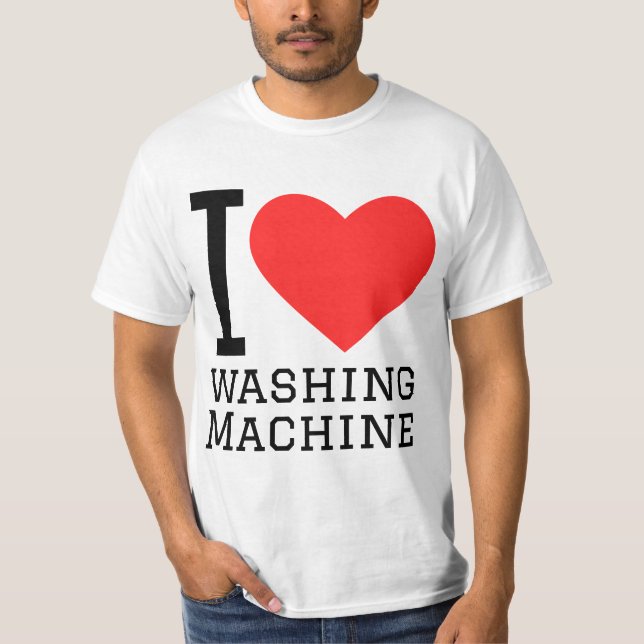 Jag älskar tvättmaskin t shirt (Framsida)