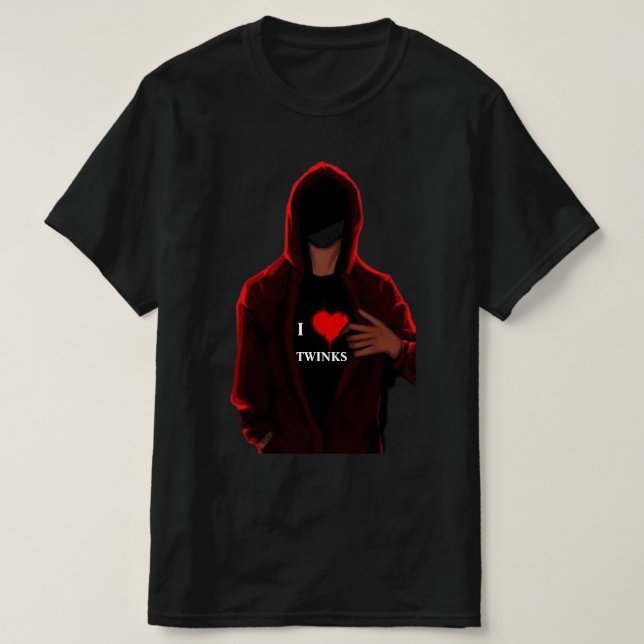 Jag älskar Twinks, HBTQ+ Gay Pappa T-Shirt (Design framsida)