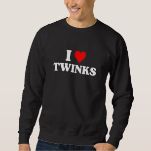 Jag älskar Twinks jag hjärta Twinks Lång Ärmad Tröja