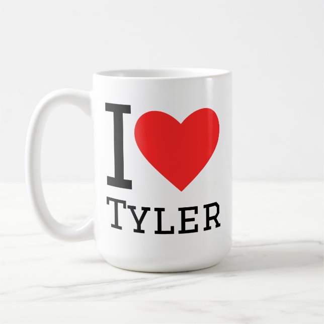 Jag älskar Tyler  Kaffemugg (Vänster)