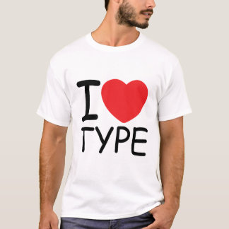 Jag älskar typ t shirt