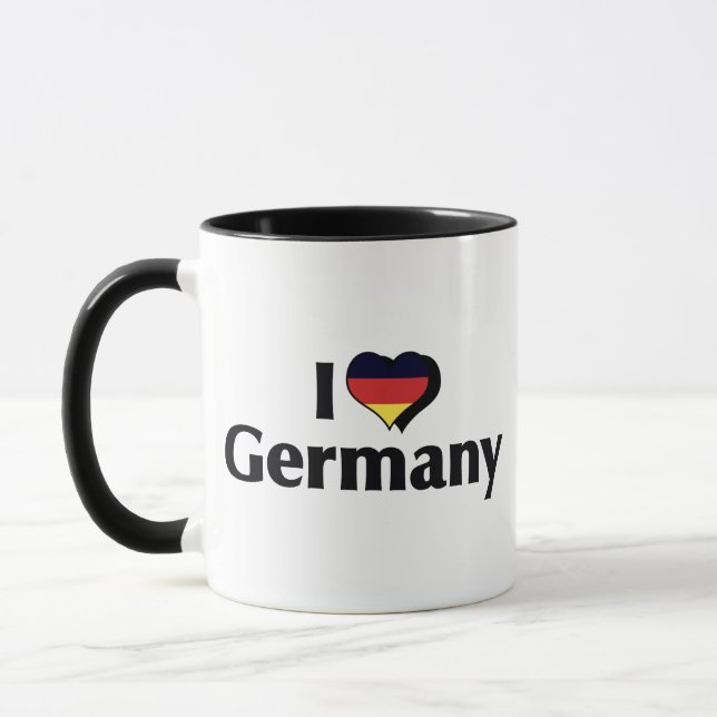 Jag älskar Tyskland flagga Mugg (Vänster)