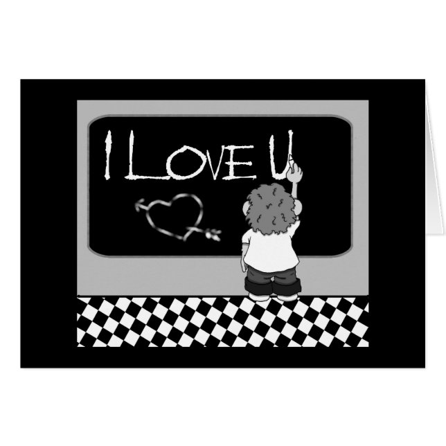 Jag älskar U Hälsningskort (Framsidan Horizontal)