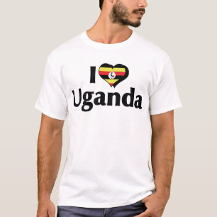 Jag älskar Uganda Flagga Tröja