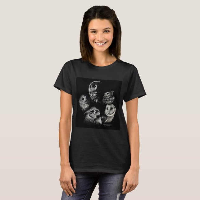 Jag älskar ugglor! t-shirt (Hel framsida)
