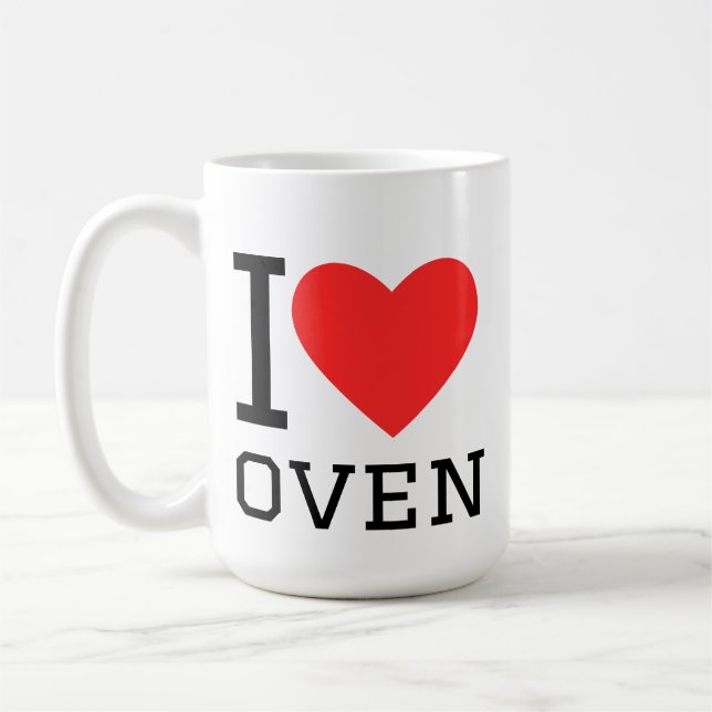 Jag älskar ugn kaffemugg (Vänster)