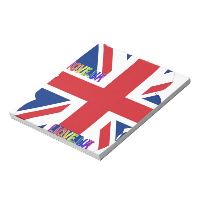 Jag älskar UK konsttryck Anteckningsblock (Roterad)