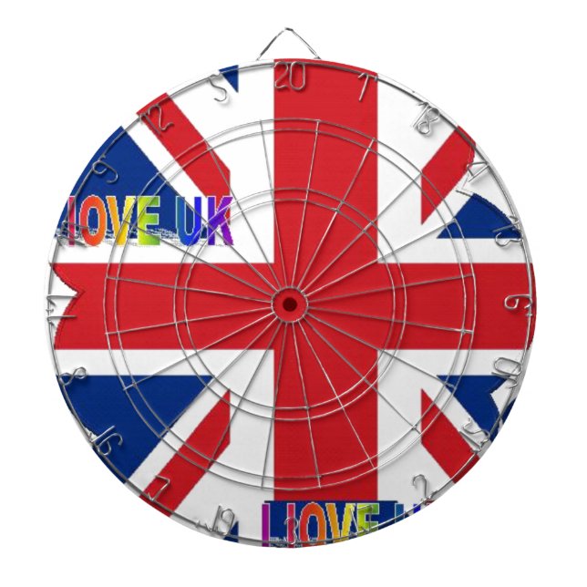 Jag älskar UK konsttryck Piltavla (Framsidan)