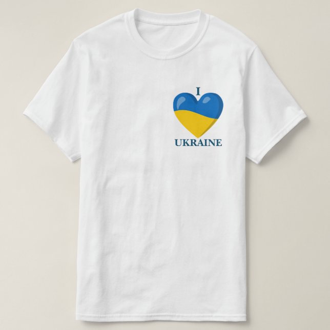 Jag älskar Ukraina T Shirt (Design framsida)