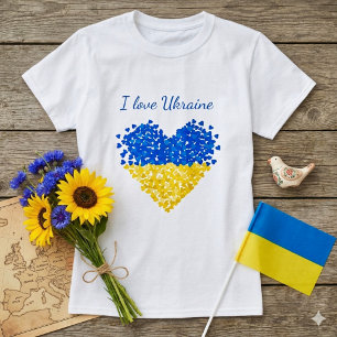 Jag älskar Ukraina. Ukraina stöd. T Shirt