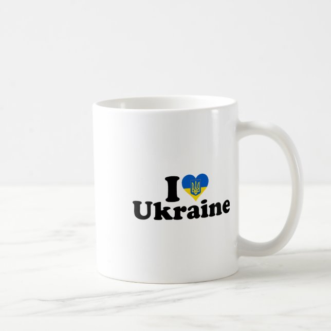Jag älskar Ukraina ukrainsk stolthet rötter stöd Kaffemugg (Höger)