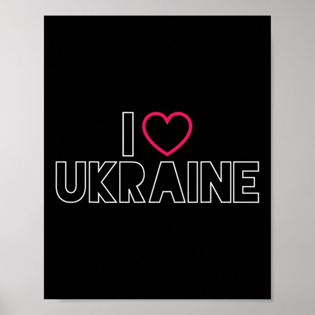 Jag älskar Ukraina Ukrainska stolthet Byltic Kärle Poster (Framsidan)