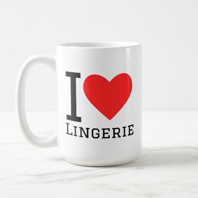 Jag älskar underkläder kaffemugg (Vänster)