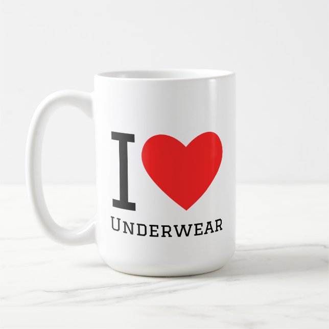 Jag älskar underkläder kaffemugg (Vänster)