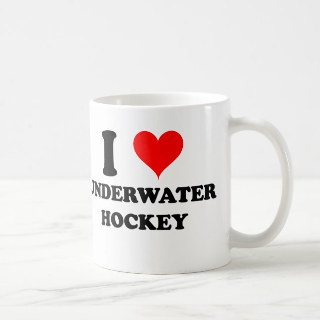 Jag älskar undervattens- hockey kaffemugg (Höger)