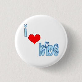 Jag älskar ungar klämmer fast knapp