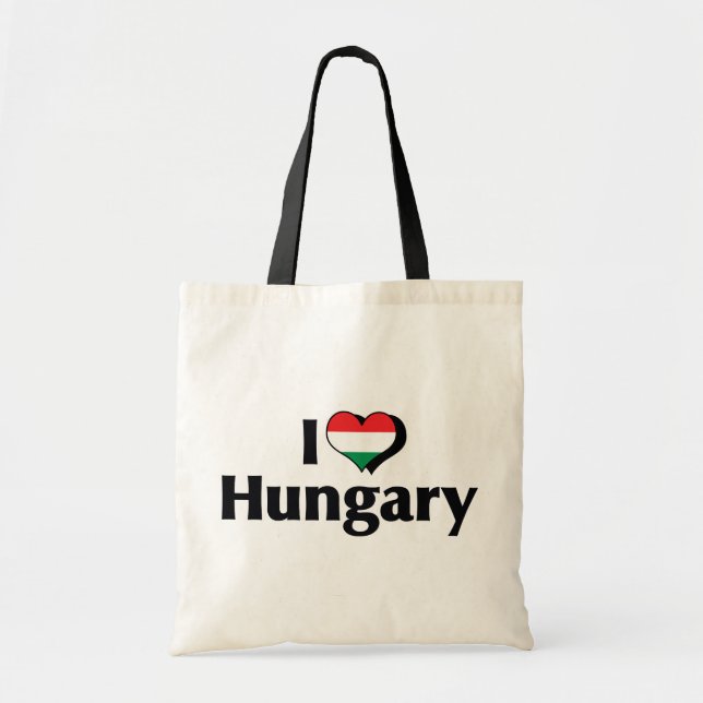 Jag älskar Ungern Flagga Tygkasse (Framsidan)
