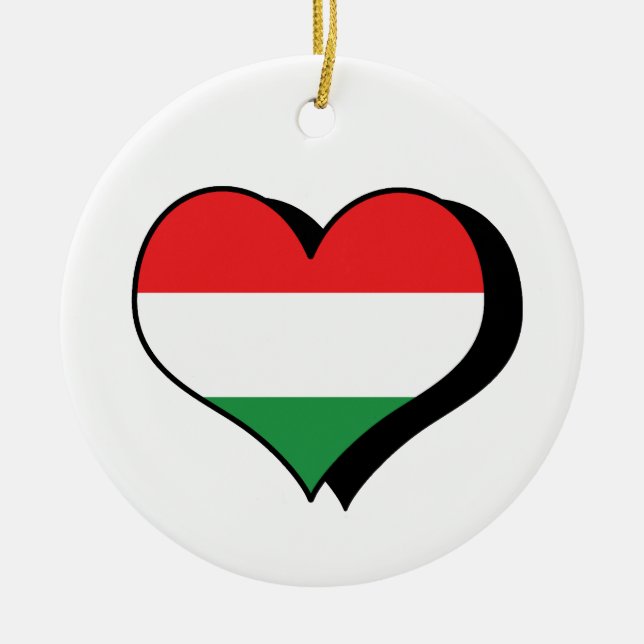 Jag älskar Ungern-ornament Julgransprydnad Keramik (Framsidan)