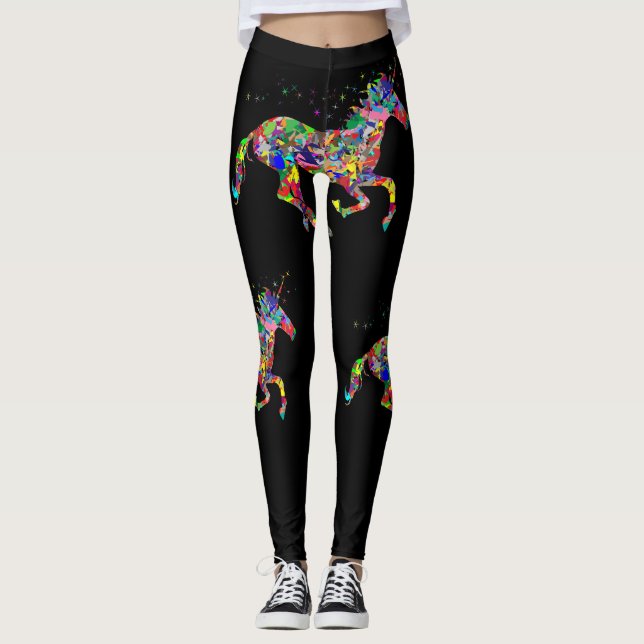 Jag älskar Unicorndamasker Leggings (Framsida)