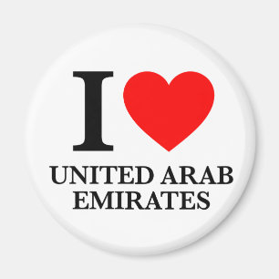 Jag älskar United Arab Emirates Magnet