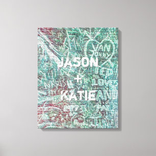 Jag älskar Urban Street Art Graffiti Chalk med Nam Canvastryck