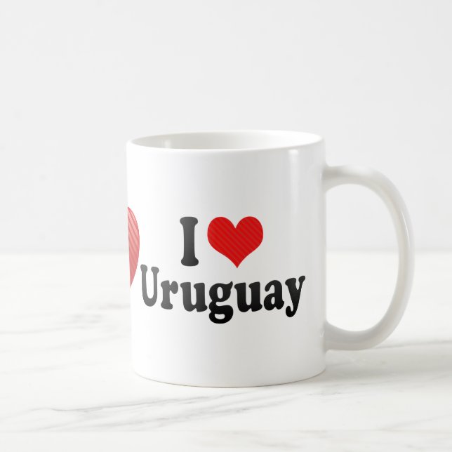 Jag älskar Uruguay Kaffemugg (Höger)