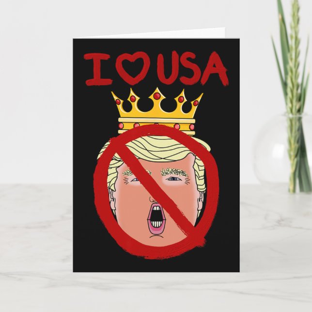 Jag älskar USA Anti Trump 2024  Kort (Framsida)