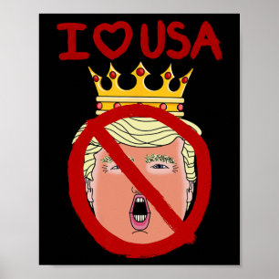 Jag älskar USA Anti Trump Poster