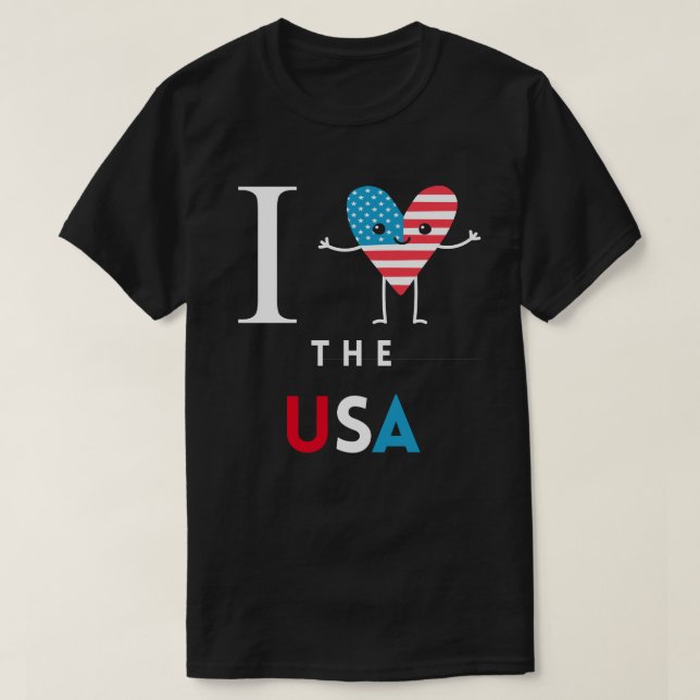 Jag älskar USA, blk Manar T Shirt (Design framsida)