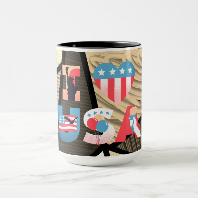 JAG ÄLSKAR USA Design Mugg (Center)
