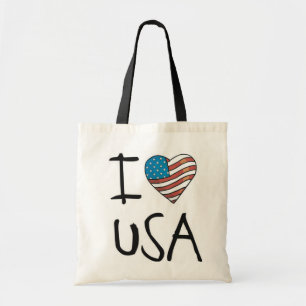 Jag älskar USA/I hjärta USA Tygkasse