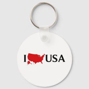 Jag älskar USA - jag älskar USEN - mig älskar Nyckelring