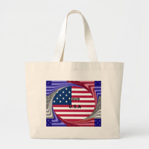 JAG ÄLSKAR USA JUMBO TYGKASSE