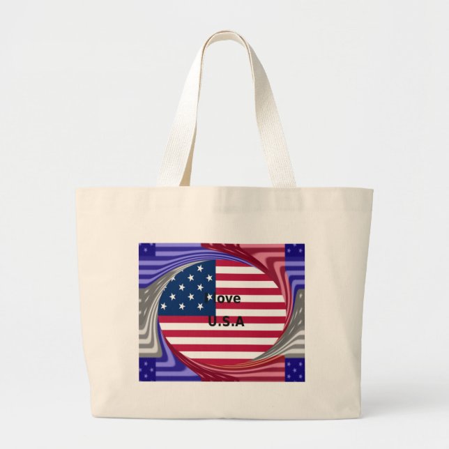 JAG ÄLSKAR USA JUMBO TYGKASSE (Framsidan)