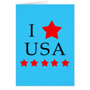 Jag älskar USA produkter Hälsningskort