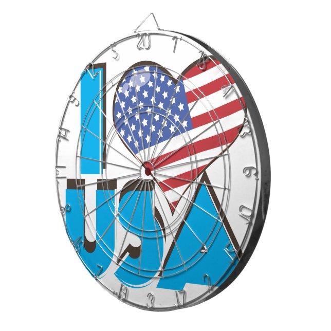Jag älskar USA Retro 80s Darttavla (Högra Framsidan)