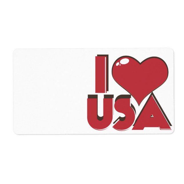 Jag älskar USA Retro 80s Fraktsedel (Framsidan)