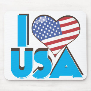 Jag älskar USA Retro 80s Musmatta