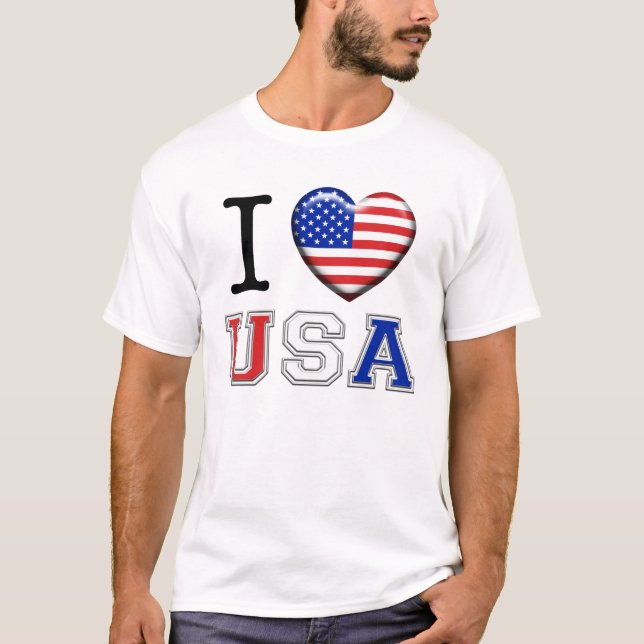 Jag älskar USA T-shirt (Framsida)