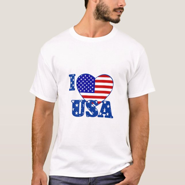Jag älskar USA Tee Shirt (Framsida)