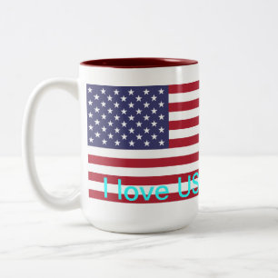 Jag älskar USA Två-Tonad Mugg