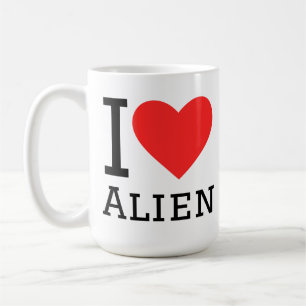 Jag älskar utomjording kaffemugg