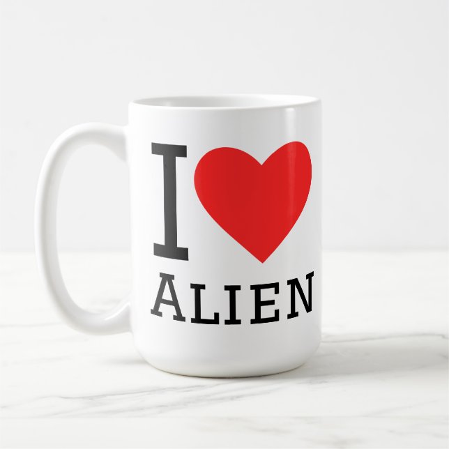 Jag älskar utomjording kaffemugg (Vänster)