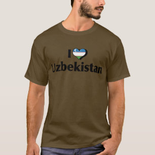 Jag älskar Uzbekistan Flagga Tröja