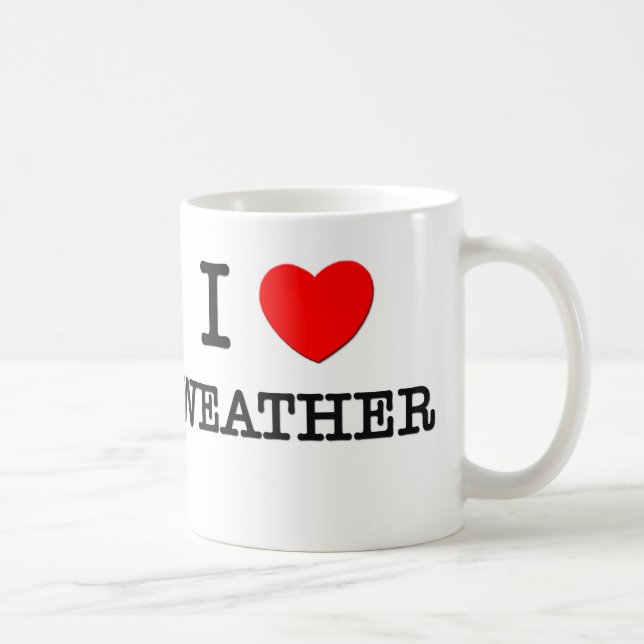 Jag älskar väder kaffemugg (Höger)