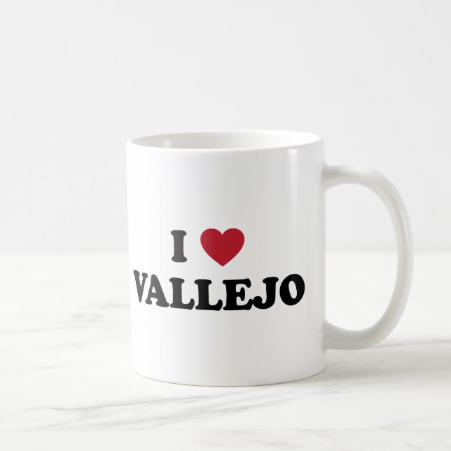 Jag älskar Vallejo Kalifornien Kaffemugg (Höger)