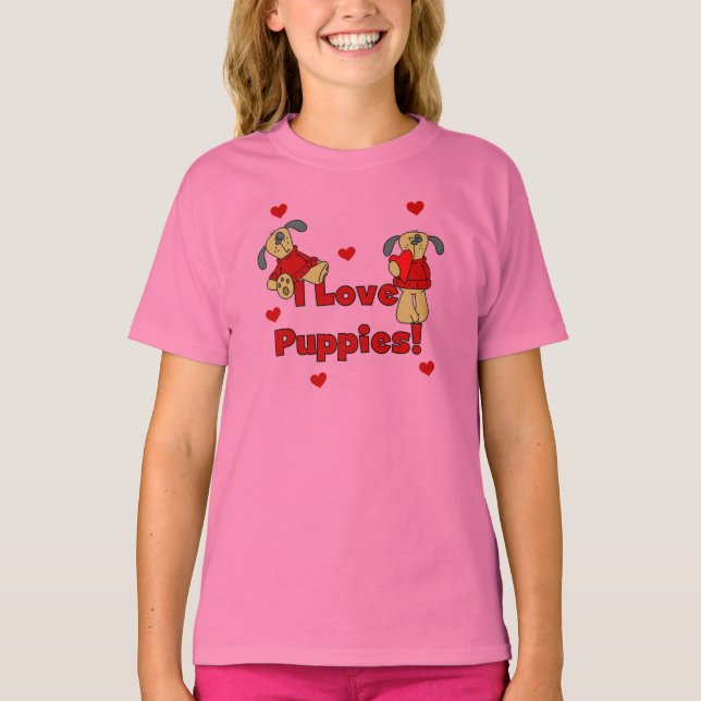 Jag älskar valpTshirts och gåvor T Shirt (Framsida)